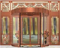 铜包饰两翼豪华型自动旋转门_两翼自动旋转门_相关信息_北京金诺雄门业