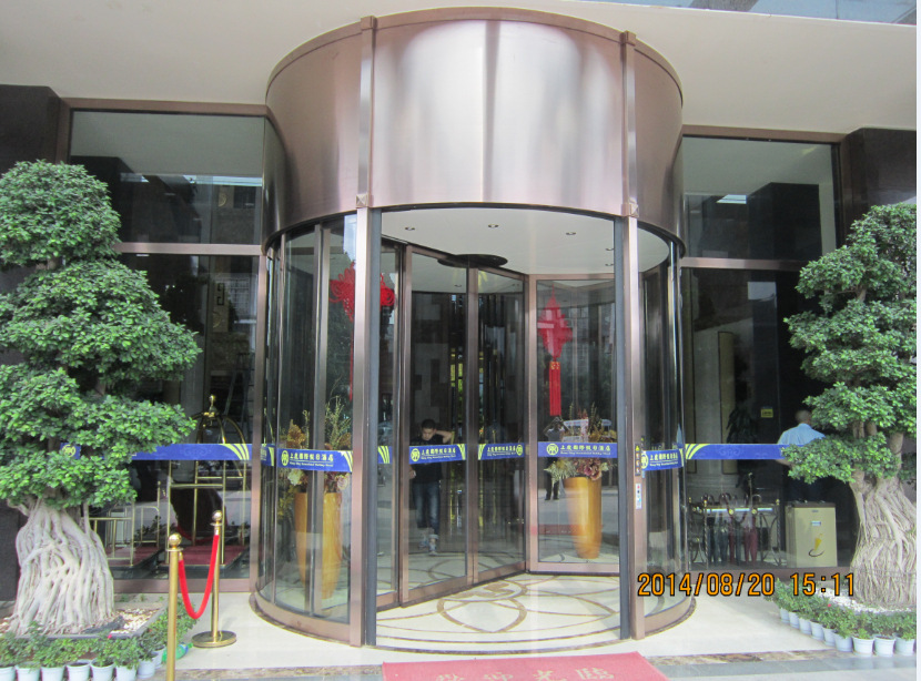 两翼豪华展箱式旋转门,成都圣达旋转门49