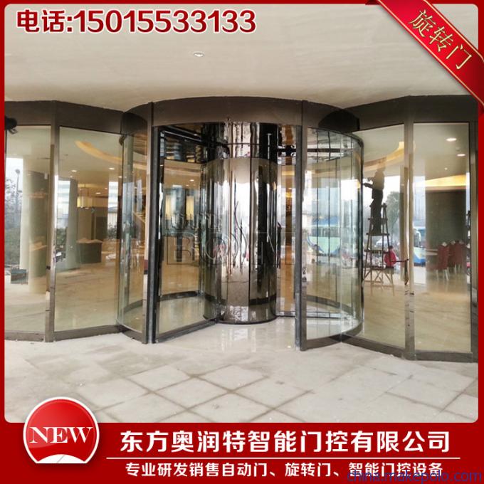 豪华酒店环柱旋转门 高档大厦环柱旋转门 铜旋转门